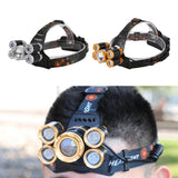 Maxbell Maxbell Fishing Headlight Outdoor Sports Headlamp with Adjustable Headband Gold