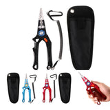 Maxbell Maxbell Multifunctional Long Nose Fishing Plier Hook Remover Wire Line Cutter Red