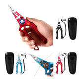 Maxbell Maxbell Multifunctional Long Nose Fishing Plier Hook Remover Wire Line Cutter Red