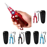 Maxbell Maxbell Multifunctional Long Nose Fishing Plier Hook Remover Wire Line Cutter Red