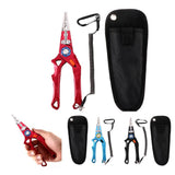 Maxbell Maxbell Multifunctional Long Nose Fishing Plier Hook Remover Wire Line Cutter Red
