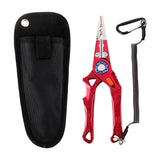 Maxbell Maxbell Multifunctional Long Nose Fishing Plier Hook Remover Wire Line Cutter Red