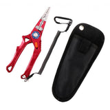 Maxbell Maxbell Multifunctional Long Nose Fishing Plier Hook Remover Wire Line Cutter Red