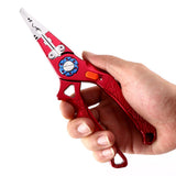 Maxbell Maxbell Multifunctional Long Nose Fishing Plier Hook Remover Wire Line Cutter Red