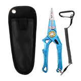 Maxbell Maxbell Multifunctional Long Nose Fishing Plier Hook Remover Wire Line Cutter Blue