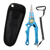 Maxbell Maxbell Multifunctional Long Nose Fishing Plier Hook Remover Wire Line Cutter Blue