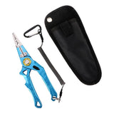 Maxbell Maxbell Multifunctional Long Nose Fishing Plier Hook Remover Wire Line Cutter Blue