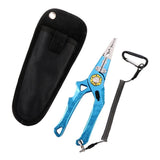 Maxbell Maxbell Multifunctional Long Nose Fishing Plier Hook Remover Wire Line Cutter Blue