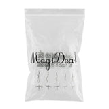 Maxbell Maxbell 100Pcs Fishing Rolling Swivels w/ Coast Lock Snaps & 3 Way Barrel Swivels  L