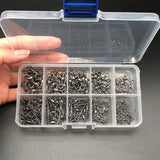 Maxbell Maxbell 100Pcs Fishing Rolling Swivels w/ Coast Lock Snaps & 3 Way Barrel Swivels  L