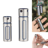 Maxbell Maxbell Titanium Waterproof  Sealed Box Bottle Mini Match Capsule Case Holder Tank S