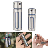 Maxbell Maxbell Titanium Waterproof  Sealed Box Bottle Mini Match Capsule Case Holder Tank S