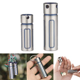 Maxbell Maxbell Titanium Waterproof  Sealed Box Bottle Mini Match Capsule Case Holder Tank S