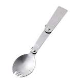 Maxbell 4xStainless Steel Folable Spork Spoon Fork Travel Camping Utensil Cutlery B