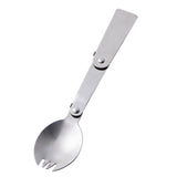 Maxbell 3xStainless Steel Folable Spork Spoon Fork Travel Camping Utensil Cutlery B