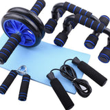 Maxbell Maxbell Muscle Trainer Ab Wheel Roller Hand Grip Knee Pad Training Workout 6Pcs