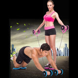 Maxbell Maxbell Functional Ab Roller Pull Rope Ab Trainer Belly Muscle Exerciser Wheel Blue