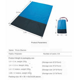 Maxbell Maxbell Picnic Camping Mat Waterproof Beach Folding Mattress 1.4x2m Sky Blue