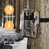 Maxbell Maxbell 20MP 1080P Hunting Wildlife Trail Camera Trap HC900A 44 IR LEDs Wireless