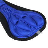 Maxbell Maxbell Bike Bicycle 3D Silicone Saddle Seat Pad Ultra Soft Thickened Gel Cycling Blue