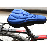 Maxbell Maxbell Bike Bicycle 3D Silicone Saddle Seat Pad Ultra Soft Thickened Gel Cycling Blue
