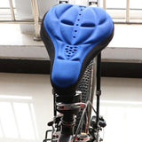 Maxbell Maxbell Bike Bicycle 3D Silicone Saddle Seat Pad Ultra Soft Thickened Gel Cycling Blue
