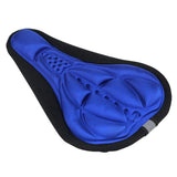 Maxbell Maxbell Bike Bicycle 3D Silicone Saddle Seat Pad Ultra Soft Thickened Gel Cycling Blue