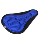 Maxbell Maxbell Bike Bicycle 3D Silicone Saddle Seat Pad Ultra Soft Thickened Gel Cycling Blue
