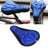 Maxbell Maxbell Bike Bicycle 3D Silicone Saddle Seat Pad Ultra Soft Thickened Gel Cycling Blue
