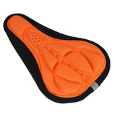 Maxbell Maxbell Bike Bicycle 3D Silicone Saddle Seat Pad Ultra Soft Thickened Gel Cycling Orange