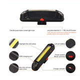 Maxbell Maxbell USB Rechargeable Front Rear Light Safety Strobe Flash Lights Red White Light