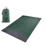 Maxbell Maxbell Beach Blanket Waterproof Pocket Picnic Sheet Mat Quick Drying Rug Dark Green