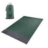 Maxbell Maxbell Beach Blanket Waterproof Pocket Picnic Sheet Mat Quick Drying Rug Dark Green