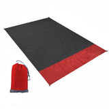 Maxbell Maxbell Beach Blanket Waterproof Pocket Picnic Sheet Mat Quick Drying Rug Black Red