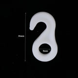 Maxbell 3x10Pcs/set Fasten Hook for Tent Awning Tie Rope Bungee Cord End 3.6cm White