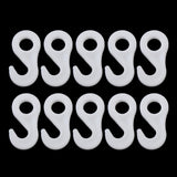 Maxbell 4x10Pcs/set Fasten Hook for Tent Awning Tie Rope Bungee Cord End 3.6cm White