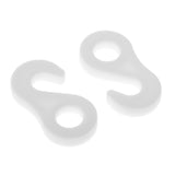 Maxbell 3x10Pcs/set Fasten Hook for Tent Awning Tie Rope Bungee Cord End 3.6cm White