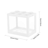 Maxbell 2 Pack Mini Fish Tank LED Light Clear Ornament Aquarium Office Desktop Decor