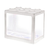 Maxbell 2 Pack Mini Fish Tank LED Light Clear Ornament Aquarium Office Desktop Decor