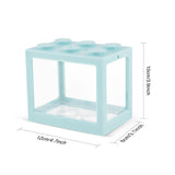 Maxbell 2 Pack Mini Fish Tank LED Light Clear Ornament Aquarium Office Desktop Decor