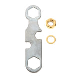 Maxbell 2xSkateboard Truck Rebuild Kit Washers M8 Nuts and Wrench Tool Golden