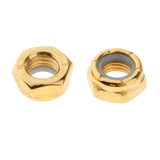 Maxbell 2xSkateboard Truck Rebuild Kit Washers M8 Nuts and Wrench Tool Golden