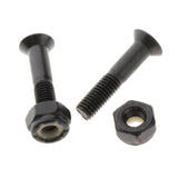 Maxbell 4x8x Longboard Skateboard Wheel Repair Hardware Screws with Wrench 1'' Black