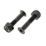 Maxbell 3x8x Longboard Skateboard Wheel Repair Hardware Screws with Wrench 1'' Black