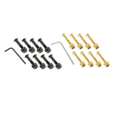 Maxbell 4x8x Longboard Skateboard Wheel Repair Hardware Screws with Wrench 1'' Black