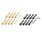 Maxbell 4x8x Longboard Skateboard Wheel Repair Hardware Screws with Wrench 1'' Black