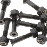 Maxbell 4x8x Longboard Skateboard Wheel Repair Hardware Screws with Wrench 1'' Black