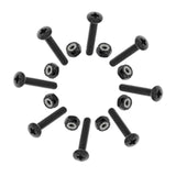Maxbell 2xReplacement Longboard Skateboard Mounting Hardware Screws Black_35mm_8pcs
