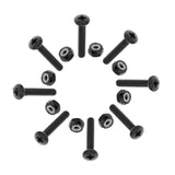 Maxbell 3xReplacement Longboard Skateboard Mounting Hardware Screws Black_35mm_8pcs