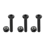 Maxbell 3xReplacement Longboard Skateboard Mounting Hardware Screws Black_35mm_8pcs
